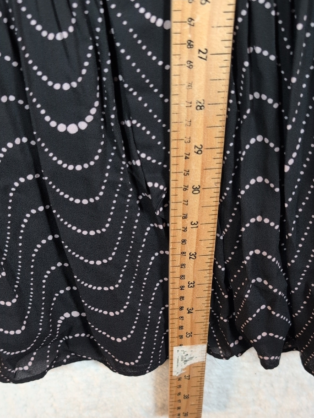kate spade Black Dot Wave Midi Dress - Picture 7 of 7